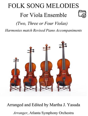 Yasuda, Martha - Folk Song Melodies For Viola Ensemble - Digital Download