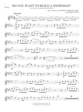 Songs from Frozen, Tangled, and Enchanted - for Violin - Hal Leonard