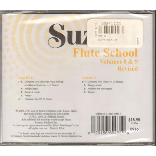 Suzuki Flute School CD, Volumes 8 and 9