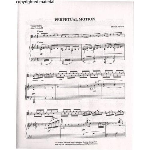 Ottokar Novacek-Perpetual Motion For Viola and Piano Published by Carl