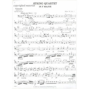 Beethoven, Ludwig - Six String Quartets, Op 18 - Two Violins, Viola and Cello - edited by the Guarneri Quartet - Continental Publication