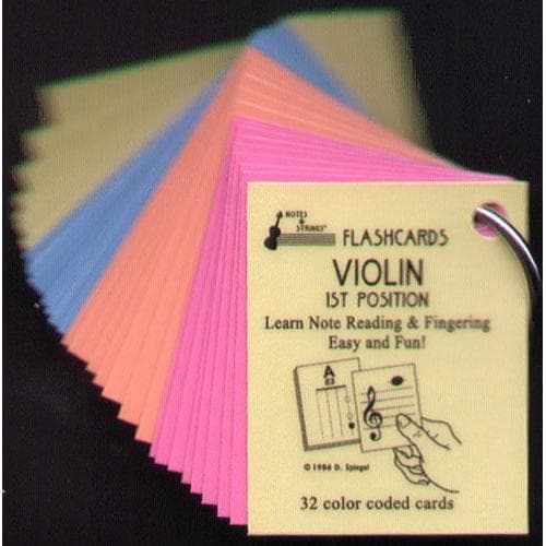 Mini Laminated Violin Flash Cards - 32 Flashcard Set