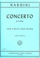 Nardini, Pietro - Concerto in E minor - for Violin - edited by Josef Gingold - International Music Company