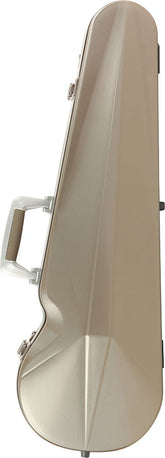 BAM L’Opera Supreme Hightech Polycarbonate Contoured Violin Case in Champagne with Silver Hardware