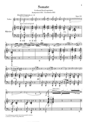 Schumann, Robert - Sonata No 2 in D minor, Op 121 - for Violin and Piano - edited by Ernst Herttrich - G Henle Verlag URTEXT