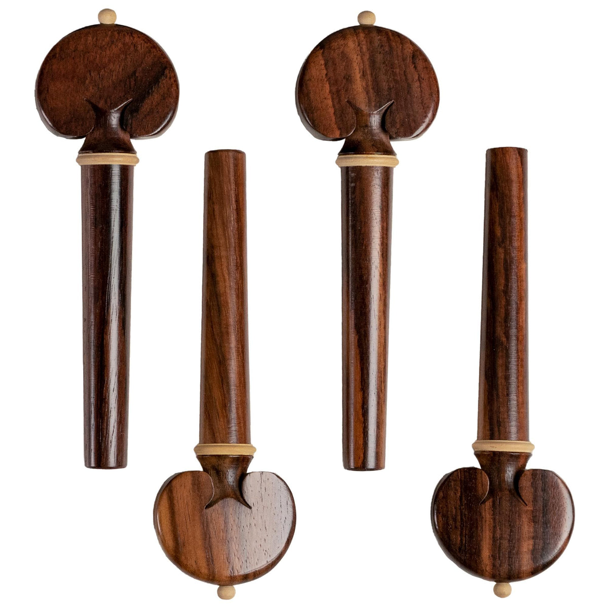 Cello 4/4 Tuning Peg Set - Rosewood - Hill-style with Black Collar