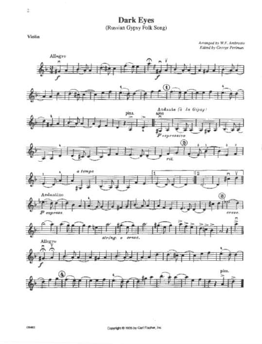 Festival Performance Solos, Volume 1 - Violin part - Carl Fischer Edition