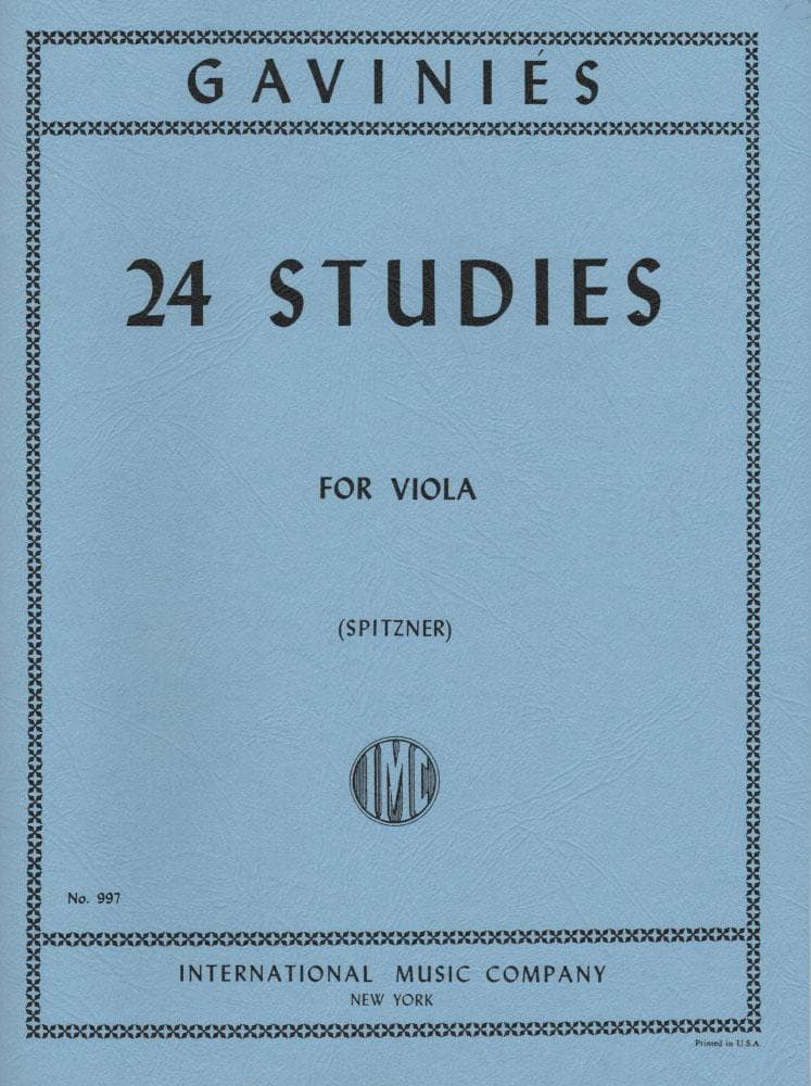 Gaviniès, Pierre - 24 Studies - Viola solo - edited by Spitzner - International Edition