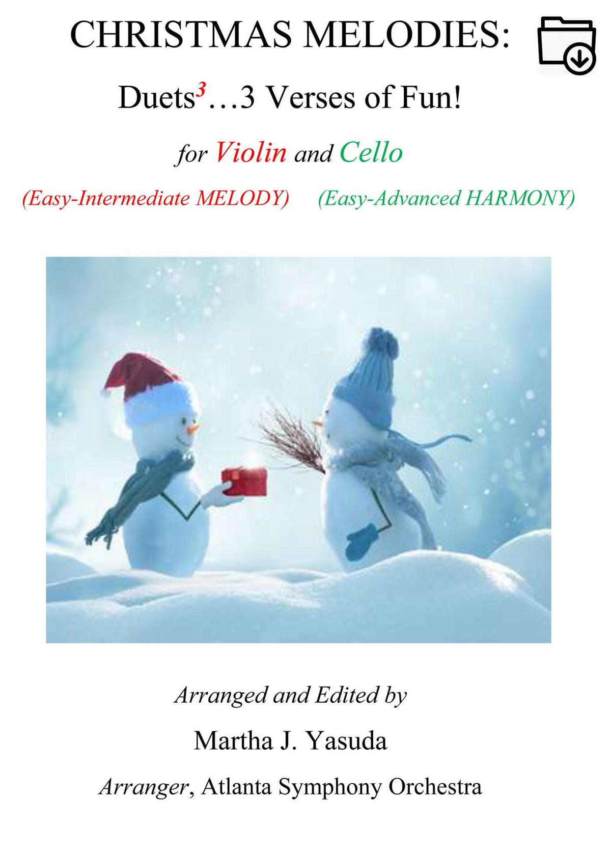 Yasuda, Martha - Christmas Melodies For Violin and Cello: Duets to the 3rd power - Digital Download