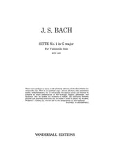 Bach, JS - 6 Suites BWV 1007 1012 for Cello - Arranged by Vandersall - Vandersall Edition