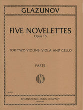 Glazunov, Alexander - Five Novelettes, Op 15 - String Quartet - International Edition
