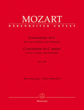 Mozart, WA - Concertone in C Major, K 190 - Two Violins and Piano - edited by Christoph Hellmut Mahling - Bärenreiter Verlag URTEXT