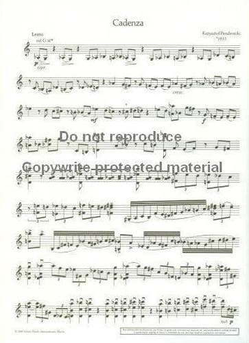 Penderecki, Krzysztof - Cadenza (1984) - Violin Solo - edited by Christiane Edinger - Schott Music