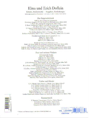 Music for Violin and Piano: 50 Small Pieces for Beginners, Volume 2 - edited by Erich and Elma Doflein - Schott Edition