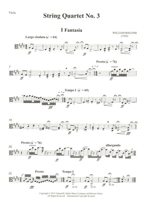 Bolcom, William - String Quartet No. 3 - Score and Parts - Edward B. Marks Music Company