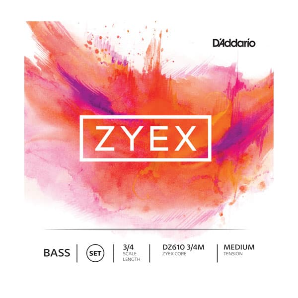 D'Addario Zyex Double Bass String Set - 3/4 Size