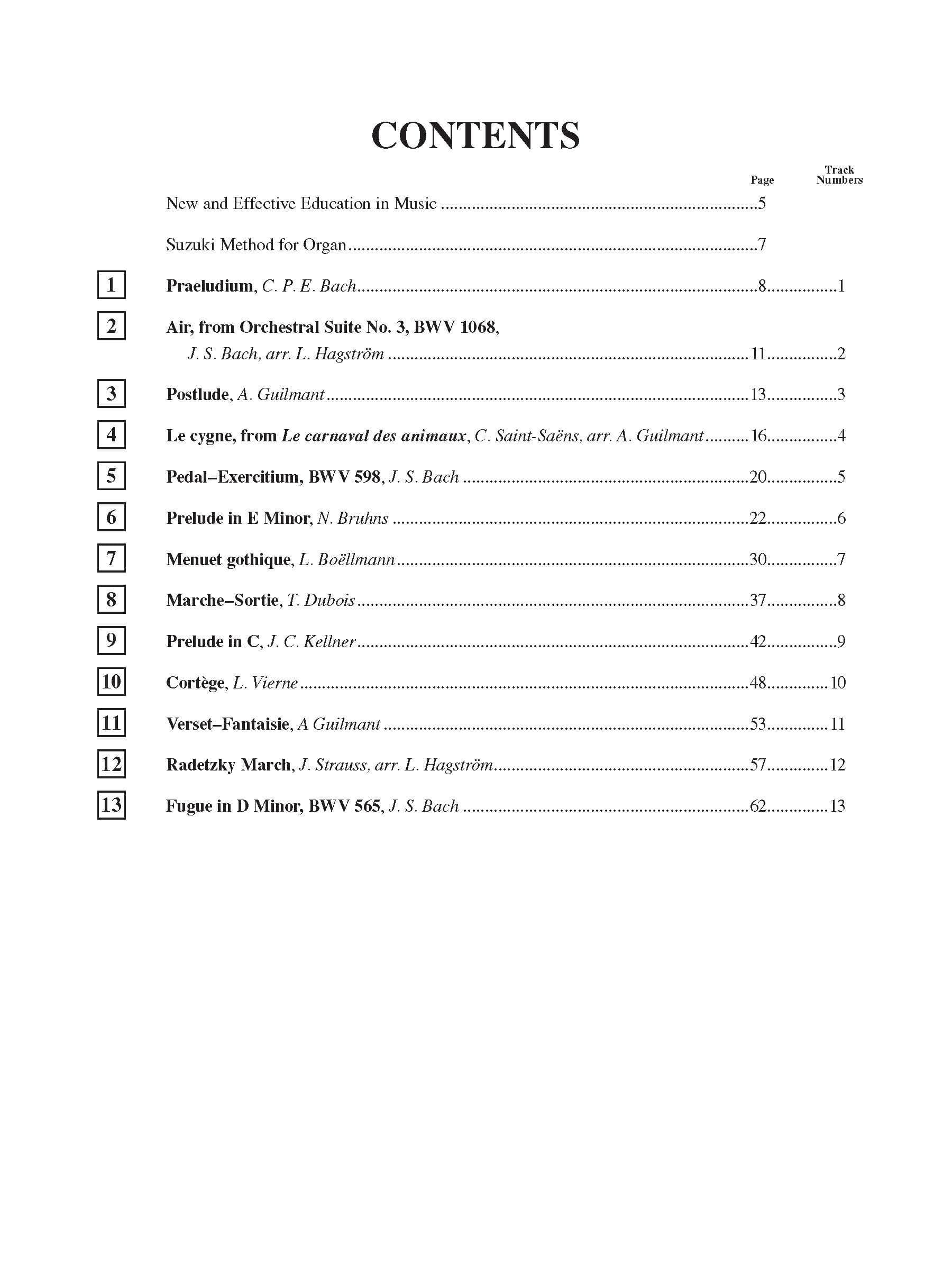 Suzuki Organ School Method Book and CD, Volume 8