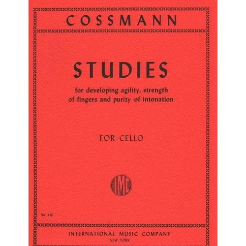 Cossmann - Studies For Development of Agility of Fingers For Cello Published by International Music