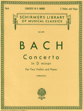 Bach, JS - Double Concerto in d minor, BWV 1043 - Two Violins and Piano - edited by Herrmann - Schirmer Edition