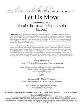 O'Connor, Mark - Let Us Move for Choir and Violin - Score - Digital Download