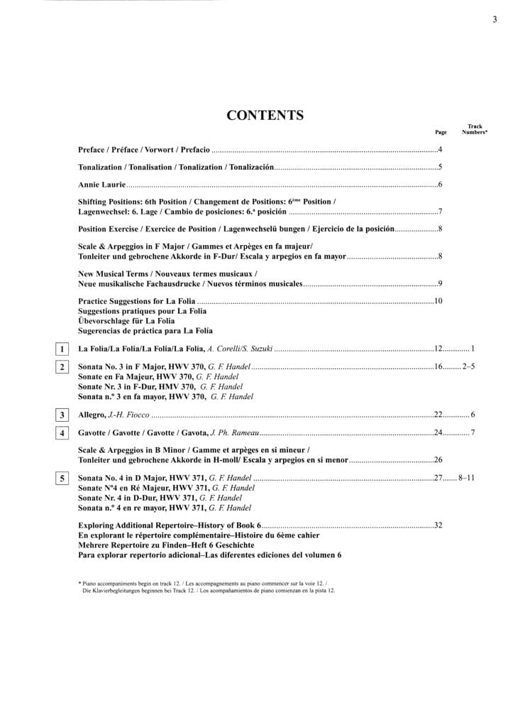 Suzuki Violin School Method Book and CD, Volume 6