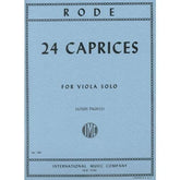 Rode - 24 Caprices For Viola Edited by Pagels Published by International Music Company