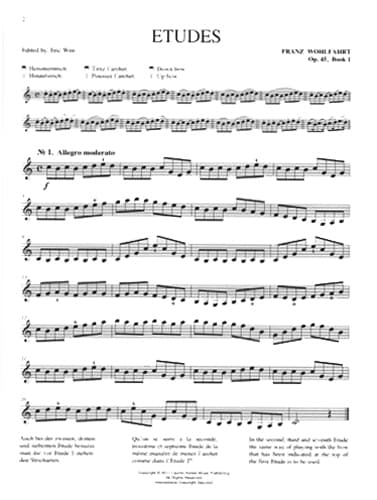 Franz Wohlfahrt - 60 Etudes for Violin, Op 45 Book 1 - Violin - Eric Wen - Lauren Keiser Publishing