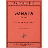 Bach, CPE - Sonata in g minor, H 510 for Viola and Piano - International Edition