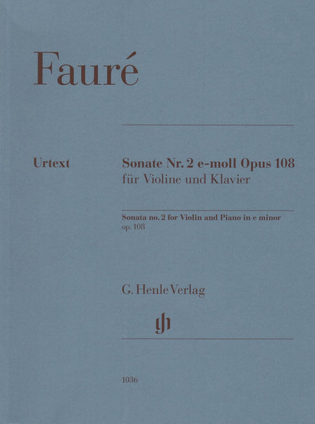 Classical Violin Sheet Music: Faure Sonata 2 in E Minor