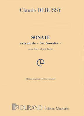 Debussy, Claude - Sonata for Flute, Viola and Harp - Durand Edition