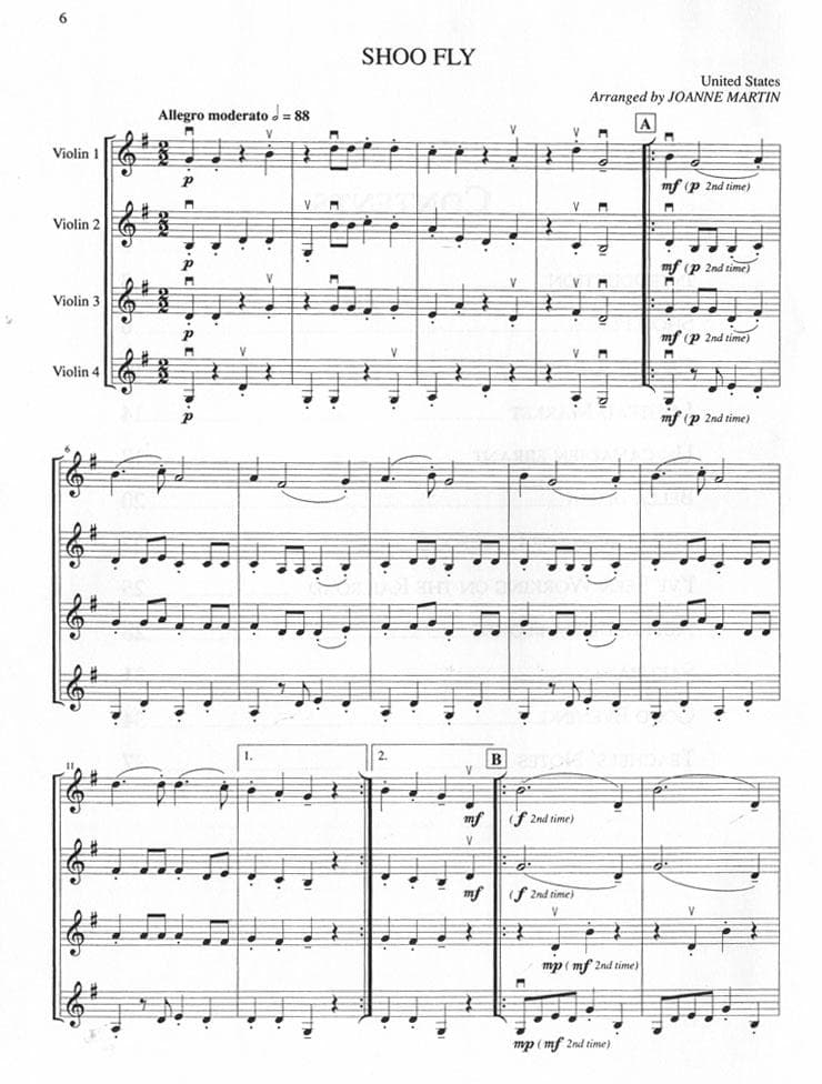 Martin, Joanne - More Folk Strings for Violin Ensemble - Four Violins - Alfred Music Publishing