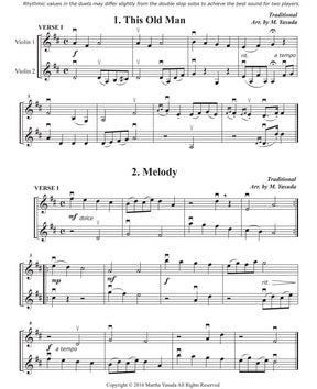 Yasuda, Martha - Favorite Melodies: Double Stop Solos and Duets for Violin, Volume I - Digital Download