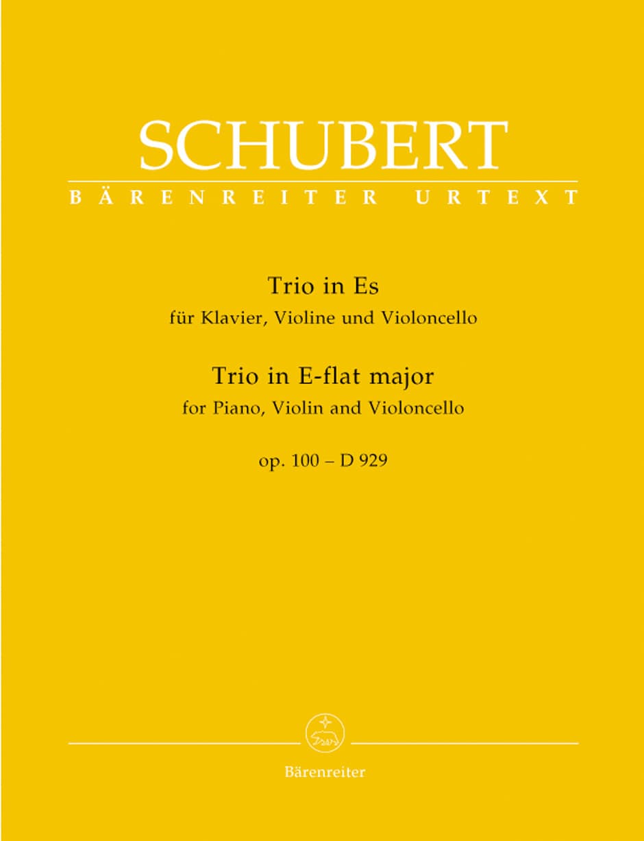 Schubert, Franz - Piano Trio No 2 in E-flat, Op 100, D 929 URTEXT Published by Barenreiter