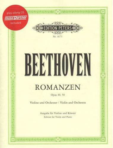 Beethoven - 2 Romances, Op 40 and 50 with CD  - for Violin and Piano - edited by Igor Oistrakh - Peters Edition