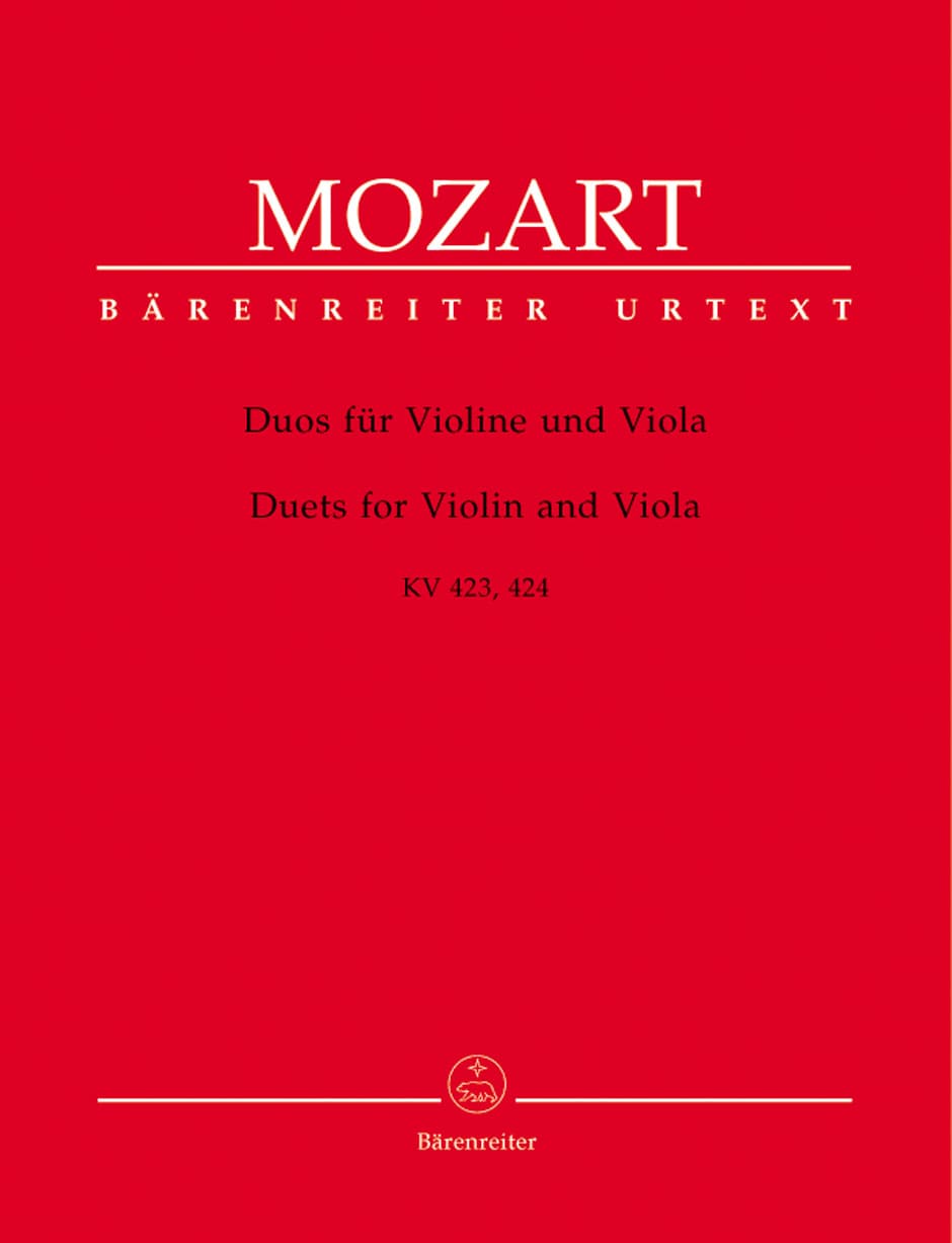 Mozart, WA - Duets, K 423 and 424 - Violin and Viola - edited by Dietrich Berke - Bärenreiter Verlag URTEXT