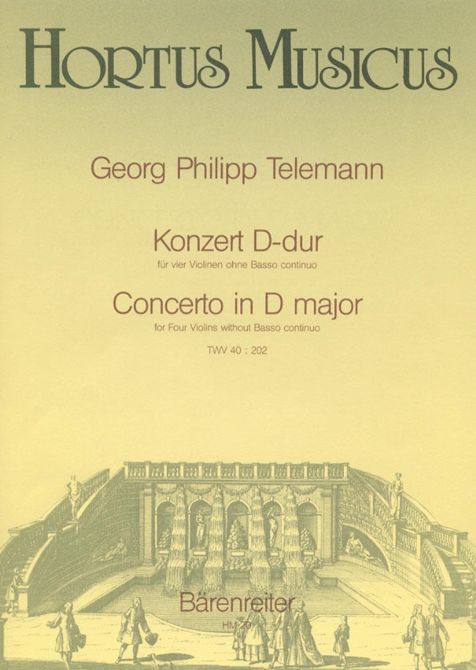 Telemann, Georg Philipp - Concerto in D Major, TWV 40:202 - for Four Violins - Barenreiter URTEXT