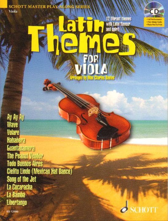Latin Themes for Viola - arranged by Max Charles Davies - Book and CD - Schott Edition