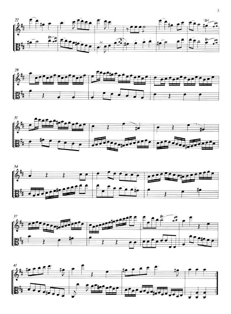 Devienne, François - Three Duos For Flute and Viola, Op 5 - edited by Druener - Kunzelmann Edition