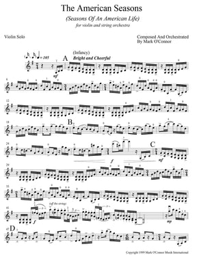 O'Connor, Mark - American Seasons for Violin and String Orchestra - Violin Solo - Digital Download