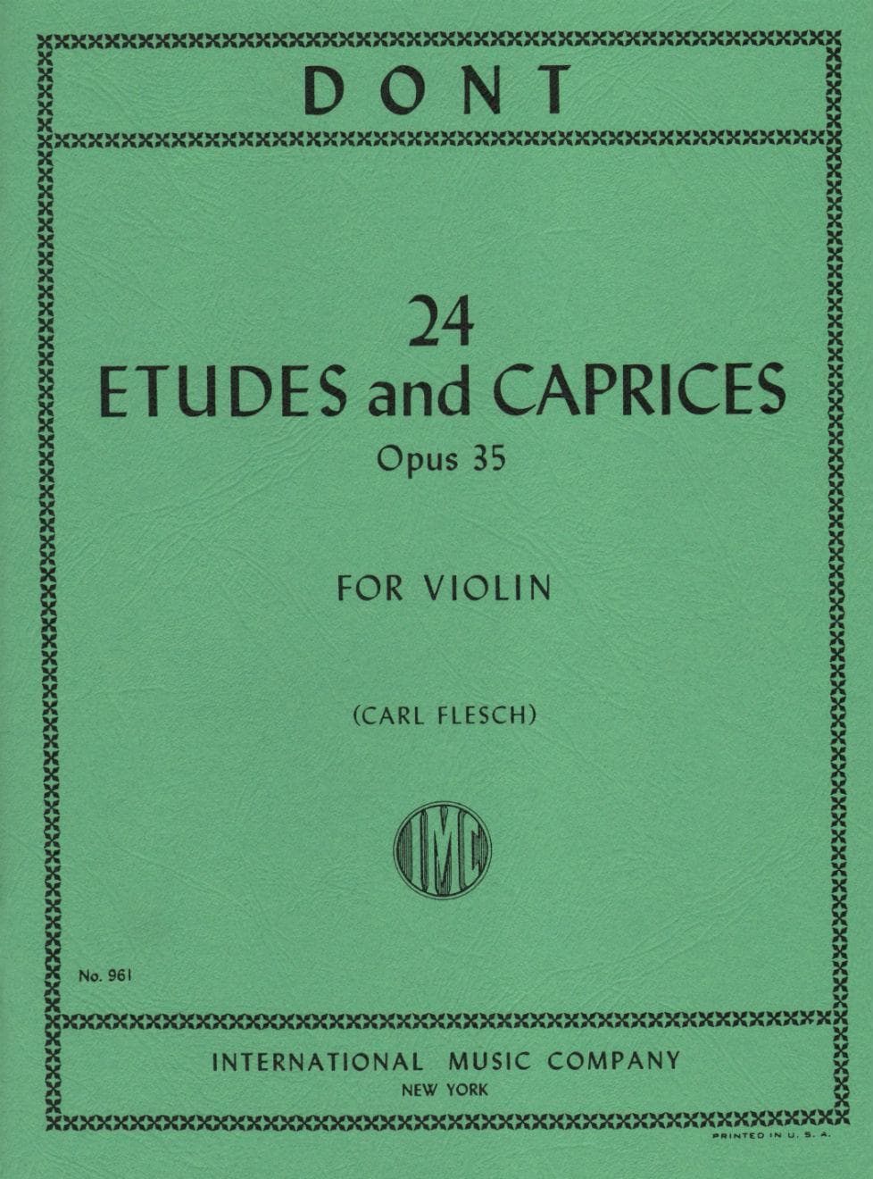 Dont, Jakob - 24 Etudes and Caprices, Op 35 - Violin solo - edited by Carl Flesch - International Edition