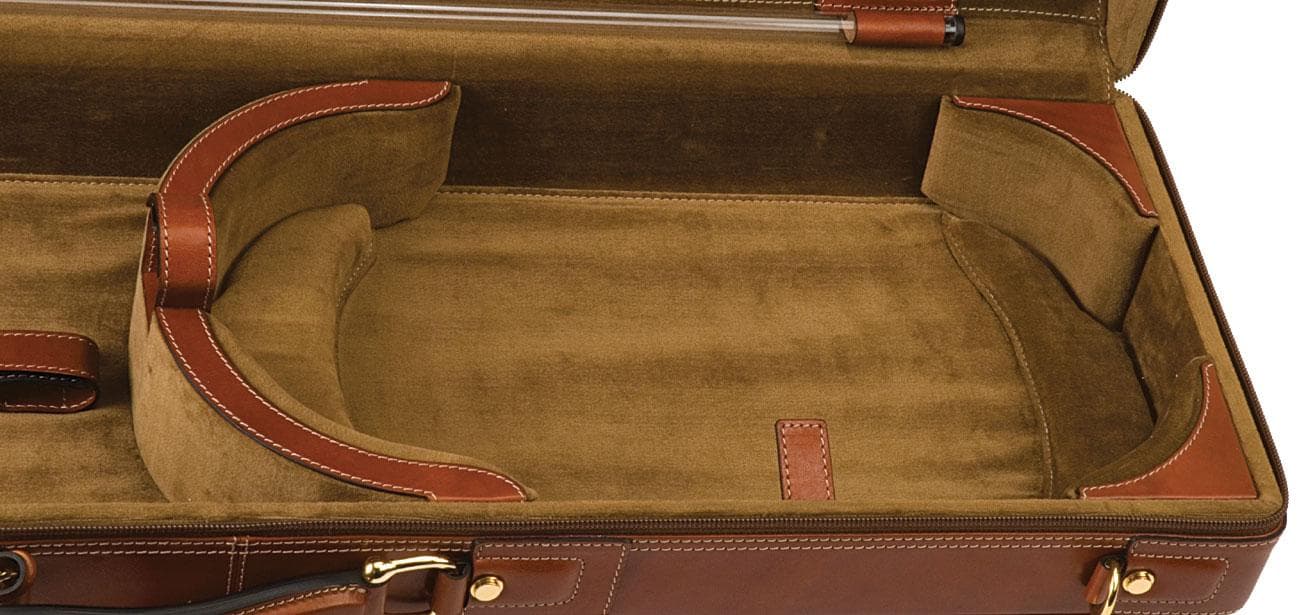 GL Quarter Circle Violin Case Brown Leather