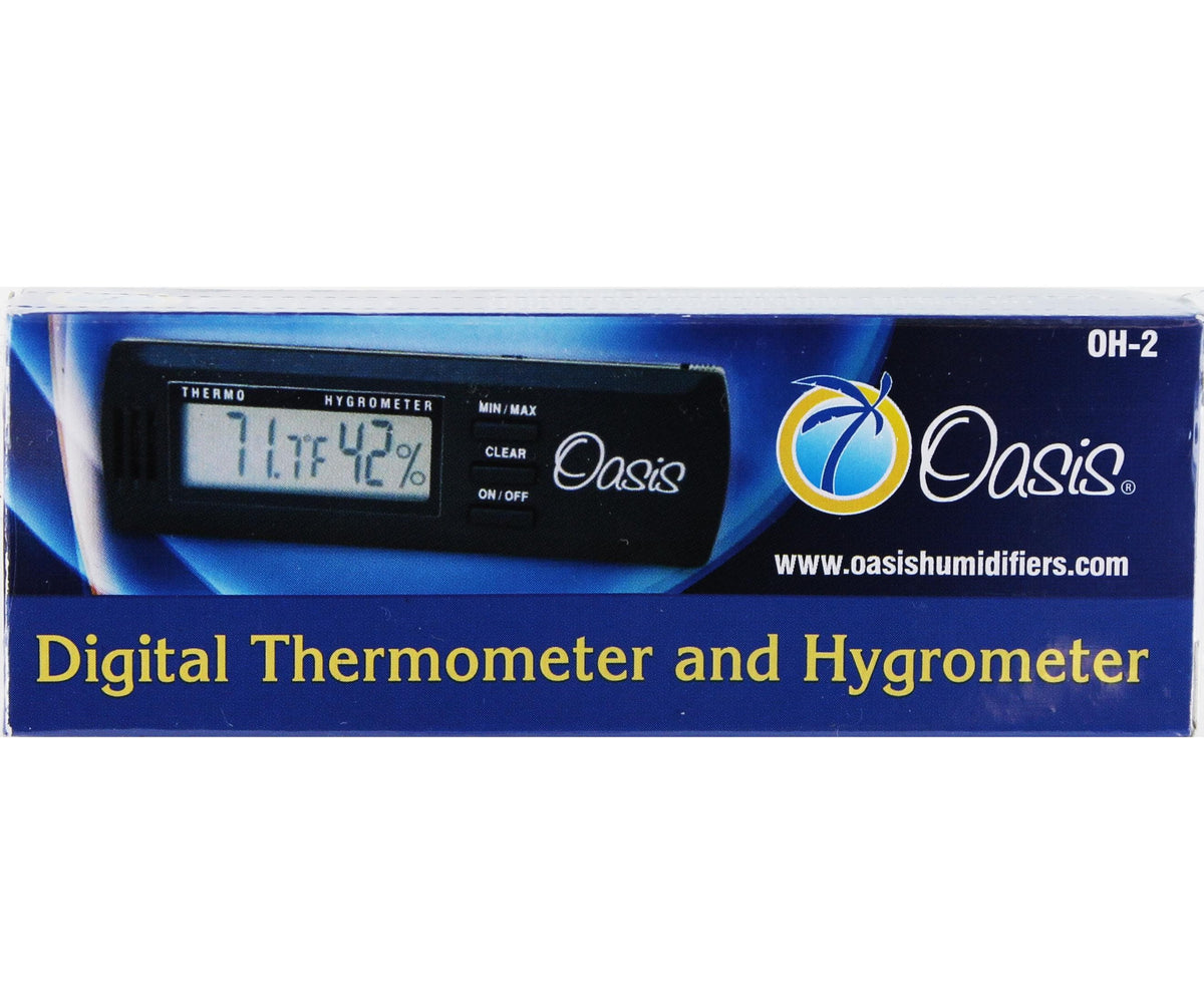 Oasis Digital Hygrometer with case clip