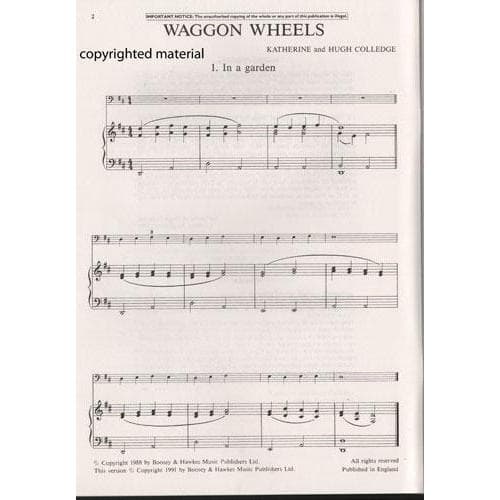 Colledge, Katherine and Hugh - Wagon Wheels for Cello and Piano - Boosey & Hawkes Edition