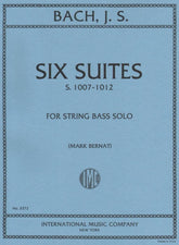 Bach, JS - 6 Cello Suites for Double Bass - Arranged by Bernat - International Edition