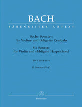 Bach, JS - 6 Sonatas for Violin and Piano, BWV 1017-1019, Volume 2  - edited by Peter Wollny and Andrew Manze - Bärenreiter Verlag URTEXT