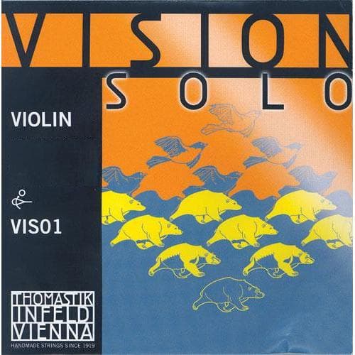 Thomastik Infeld Vision Solo Violin String Set with Silver D String - 4/4 Size - Medium Gauge
