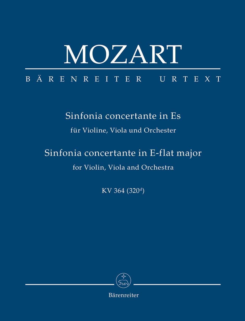 Mozart, WA - Sinfonia Concertante in E-flat Major for Violin, Viola, and Orchestra, K 364 - Study Score - Barenreiter URTEXT