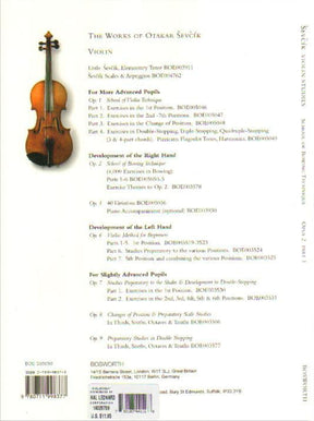 Sevcik, Otakar - School of Bowing Technique, Op 2, Part 1 - for Violin - Bosworth & Co
