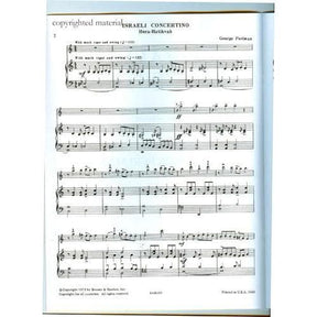 Perlman - Israeli Concertino For Violin Published by Boosey & Hawkes