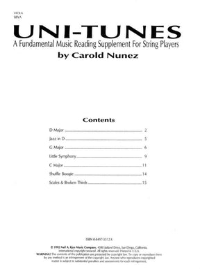 Nunez, Carlos - Uni-Tunes, Viola Part  Published by Neil A Kjos Music Company